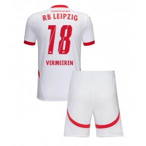 RB Leipzig Arthur Vermeeren #18 Domaci Dres za Dječji 2024-25 Kratak Rukavima (+ kratke hlače)